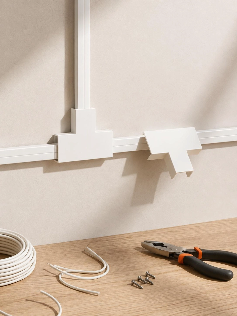 PACK 10 CURVA T CANALETA ELE CTRICA 20X10MM PVC - 3