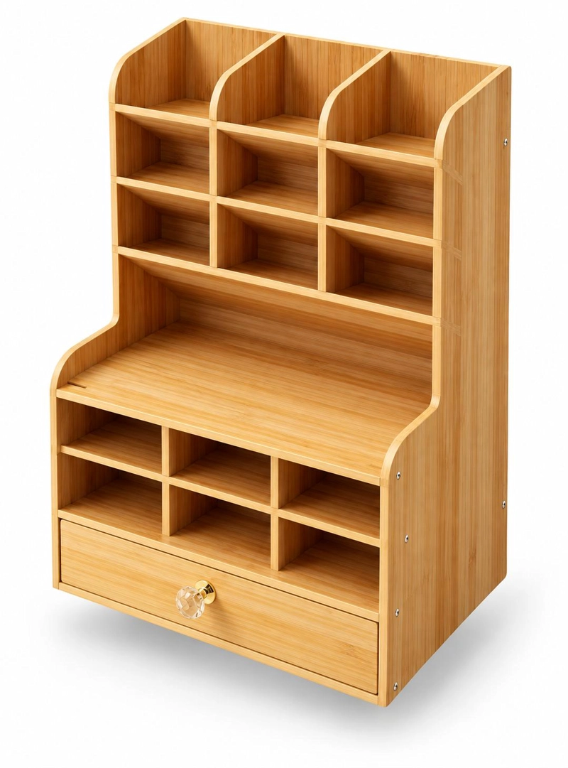 ORGANIZADOR ESCRITORIO CON CAJON Y COMPARTIMENTOS OFICINA - 1