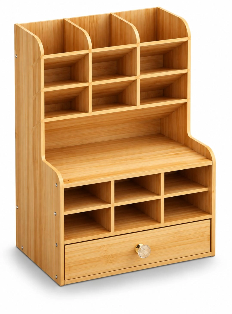 ORGANIZADOR ESCRITORIO CON CAJON Y COMPARTIMENTOS OFICINA - 4