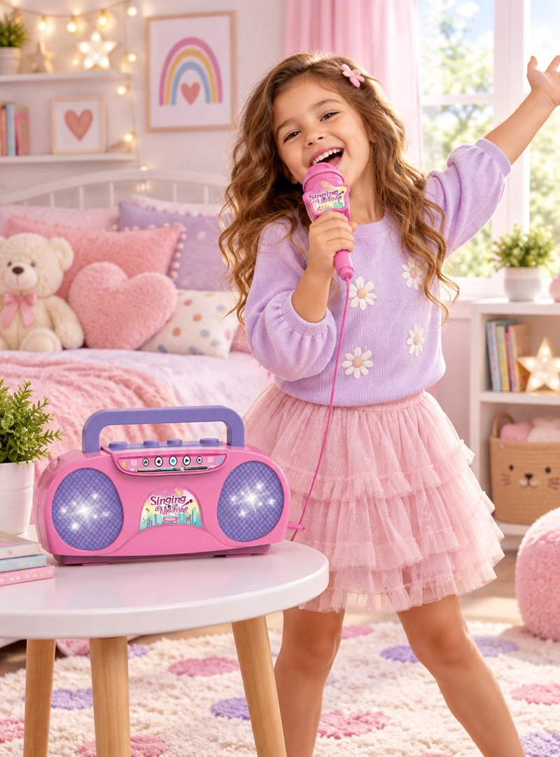 KARAOKE INFANTIL PORTATIL CON MICROFONO BLUETOOTH - 2