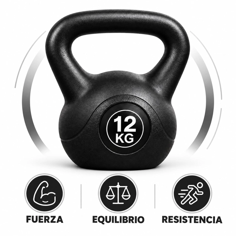 PESA RUSA KETTLEBELL 12 KG FITNESS CROSSFIT ENTRENAMIENTO - 8