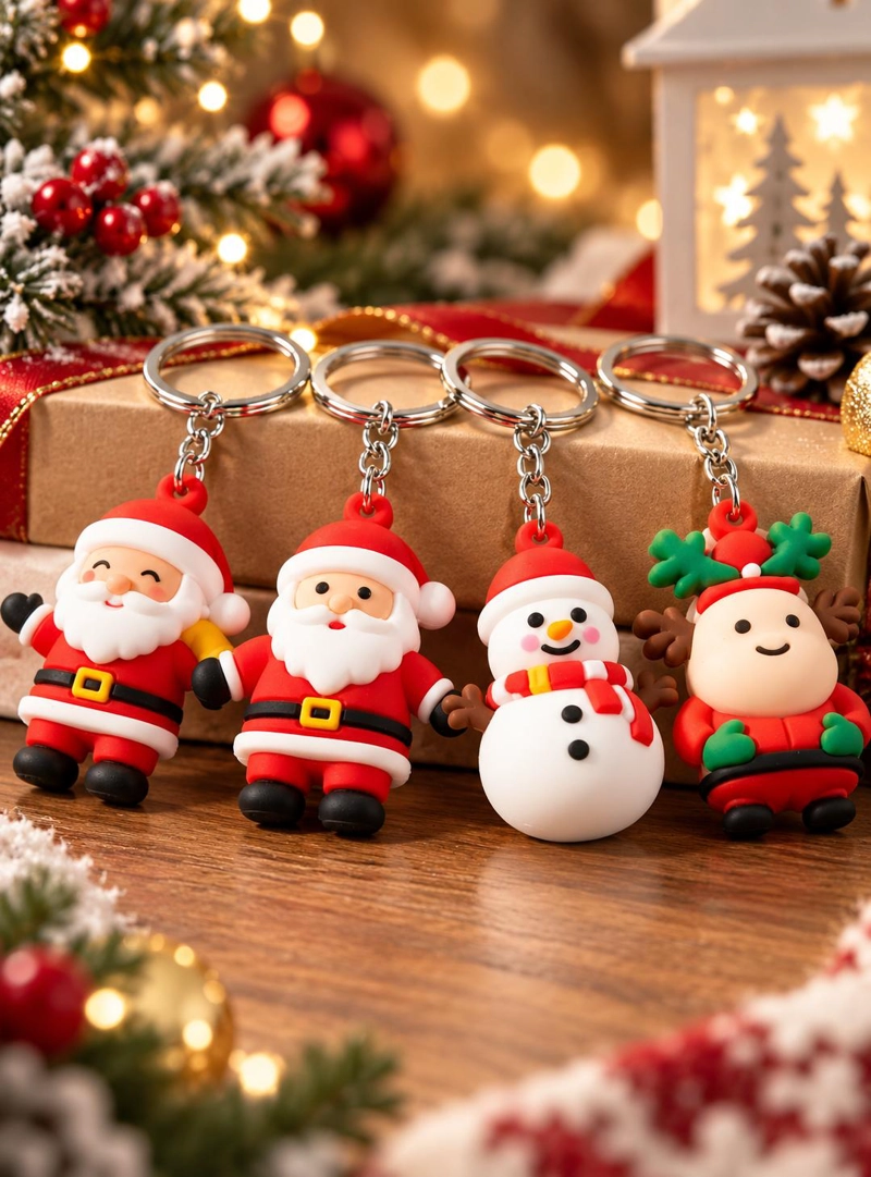 PACK 6 LLAVEROS NAVIDEÑOS REGALO NAVIDAD DECORATIVOS - 2