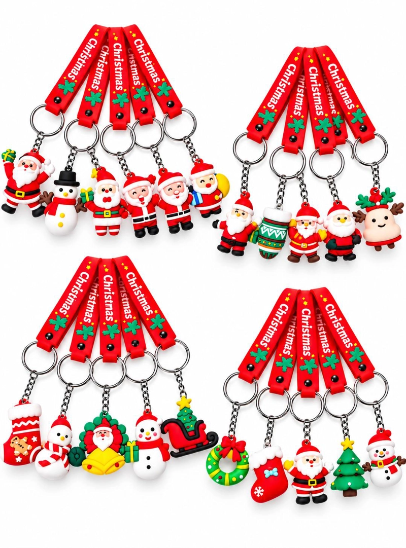 PACK 6 LLAVEROS NAVIDEÑOS REGALO NAVIDAD DECORATIVOS - 3