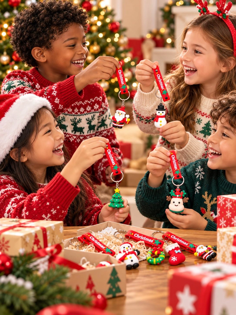PACK 6 LLAVEROS NAVIDEÑOS REGALO NAVIDAD DECORATIVOS - 4