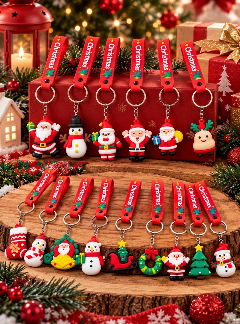 PACK 6 LLAVEROS NAVIDEÑOS REGALO NAVIDAD DECORATIVOS - 5