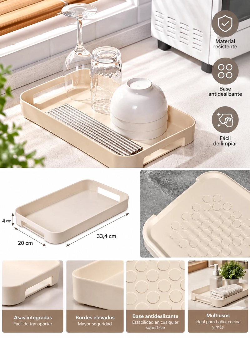 BANDEJA DE SERVIR Y ORGANIZADORA PARA EL HOGAR Y COCINA - 9