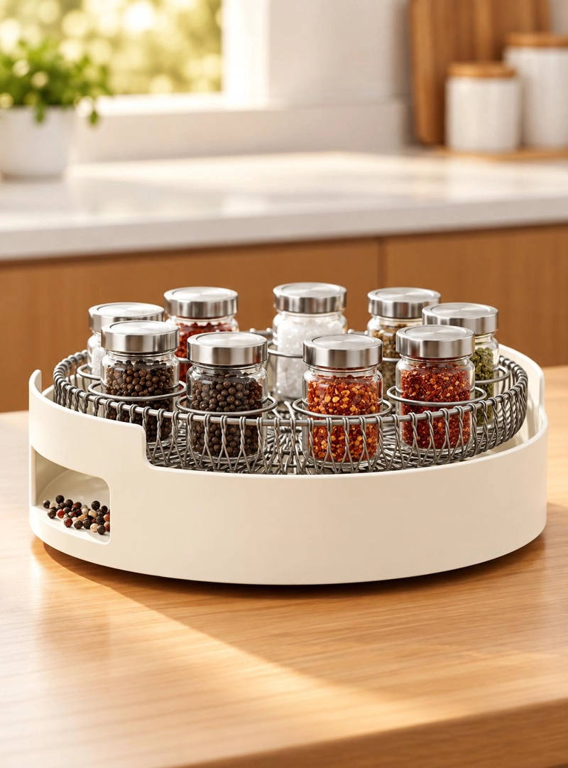 BANDEJA GIRATORIA ESPECIERO COCINA ORGANIZADOR BAÑO 360° - 7