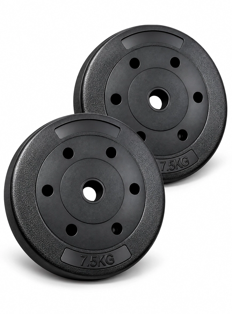 SET 2 DISCOS PESAS PVC PREOLIMPICOS 7,5 KG C/U TOTAL 15 KG - 3