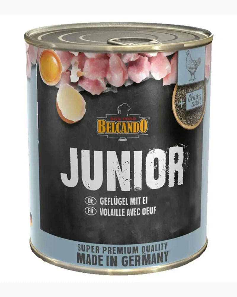 BELCANDO CACHORRO LATA JUNIOR AVE Y HUEVO 400GR - 1