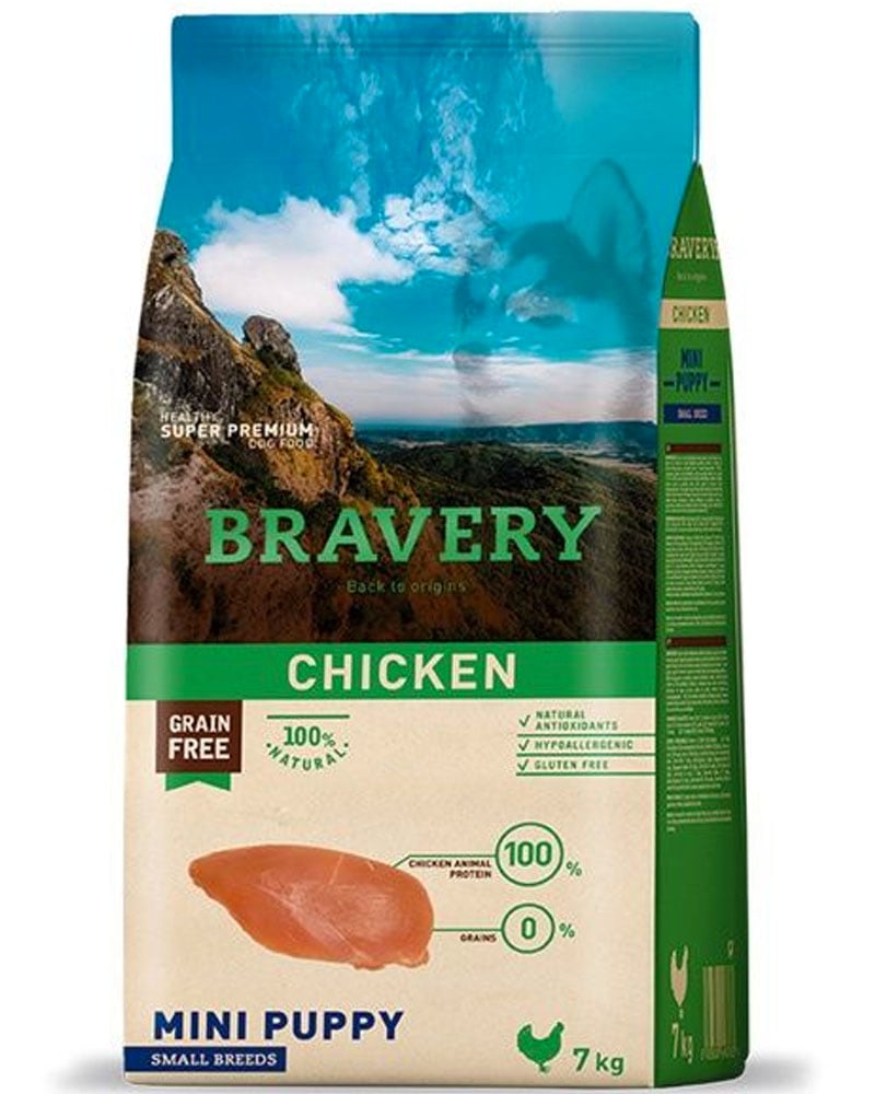 BRAVERY MINI PUPPY POLLO RAZA PEQUEÑA 2 KG - 1