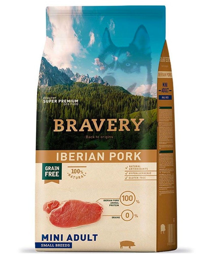 BRAVERY CERDO IBÉRICO MINI ADULTO RAZA PEQUEÑA 2 KG - 1