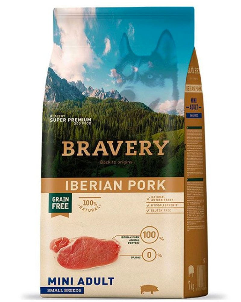BRAVERY CERDO IBÉRICO MINI ADULTO RAZA PEQUEÑA 7 KG - 1