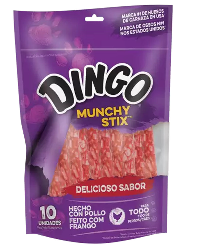 SNACK PARA PERROS DINGO MUNCHY STIX 10UN - 1