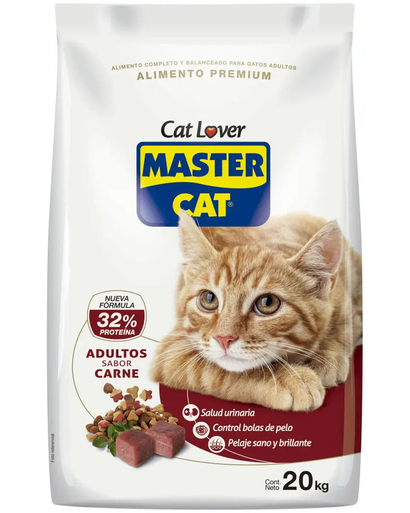 ALIMENTO MASTER CAT GATO ADULTO SABOR  CARNE 20KG - 1