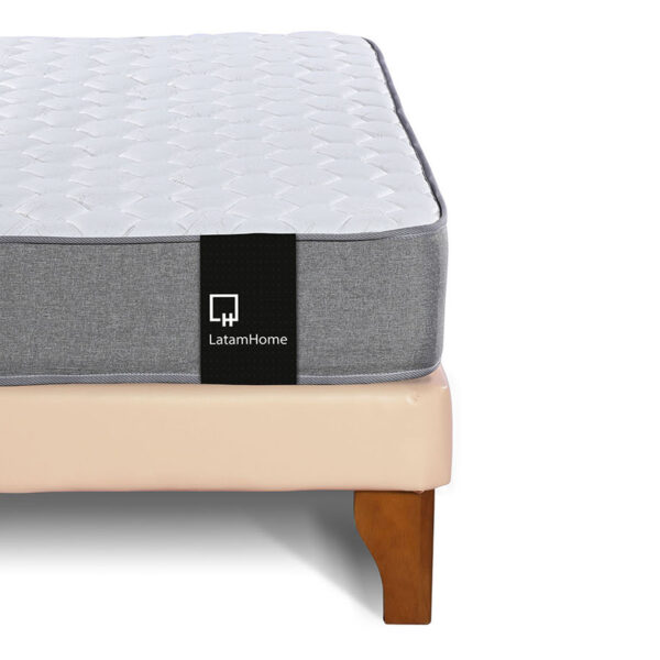 CAMA EUROPEA LATAM HOME ZEN BEST TELA PU BEIGE 2 PLAZAS + RESPALDO - 3