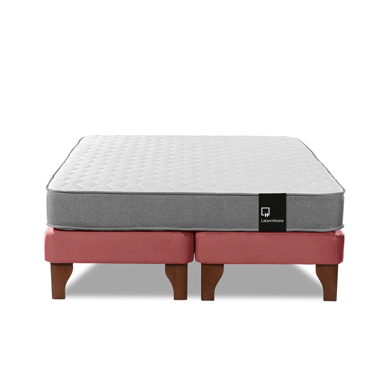CAMA EUROPEA LATAM HOME ZEN BEST TELA VELVET PALO ROSA 2 PLAZAS - 2