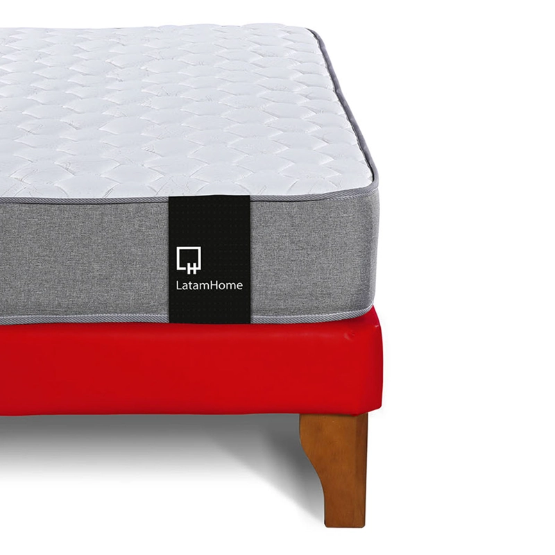 CAMA EUROPEA LATAM HOME ZEN BEST TELA PU ROJO 2 PLAZAS - 3