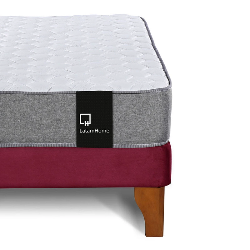 CAMA EUROPEA LATAM HOME ZEN BEST TELA VELVET BURDEO 2 PLAZAS - 4