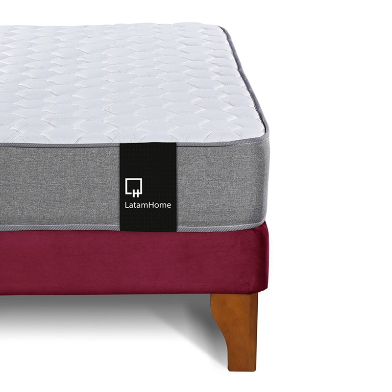 CAMA EUROPEA LATAM HOME ZEN BEST TELA VELVET BURDEO 2 PLAZAS - 6