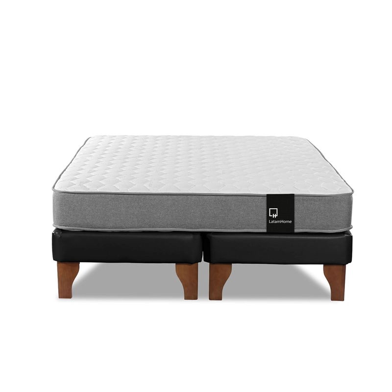 CAMA EUROPEA LATAM HOME ZEN BEST TELA PU NEGRO 2 PLAZAS - 2