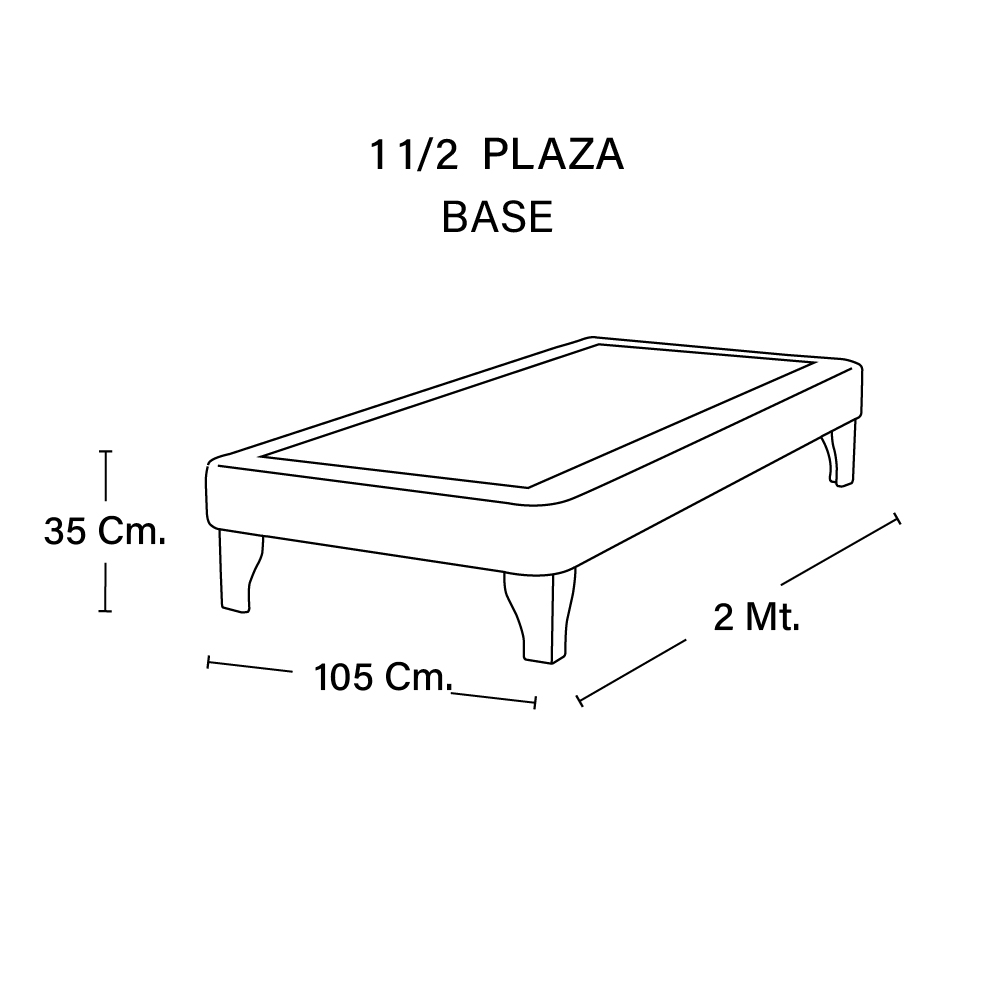 BASE EUROPEA ZEN CUERO TABACO 1 1/2 PZA - 3