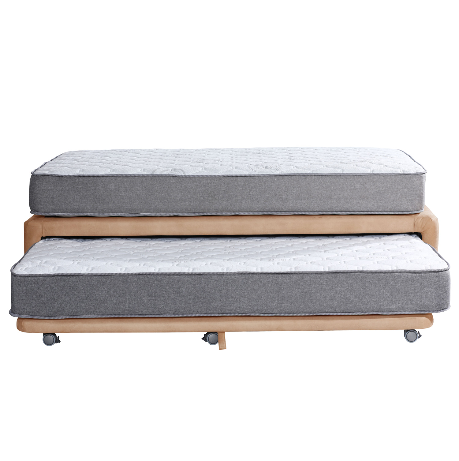 CAMA NIDO ZEN BEST CUERO BEIGE 1 1/2 PZA - 1