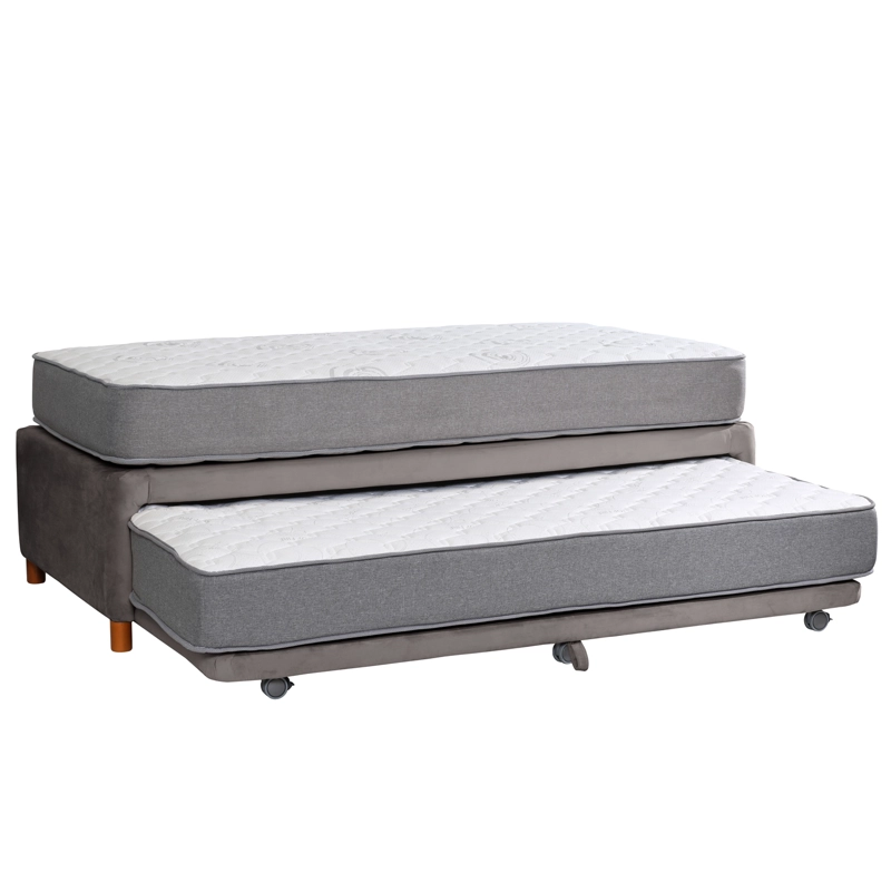 CAMA NIDO LATAM HOME ZEN BEST TELA 1 1/2 PLAZA MADERA GRIS - 2