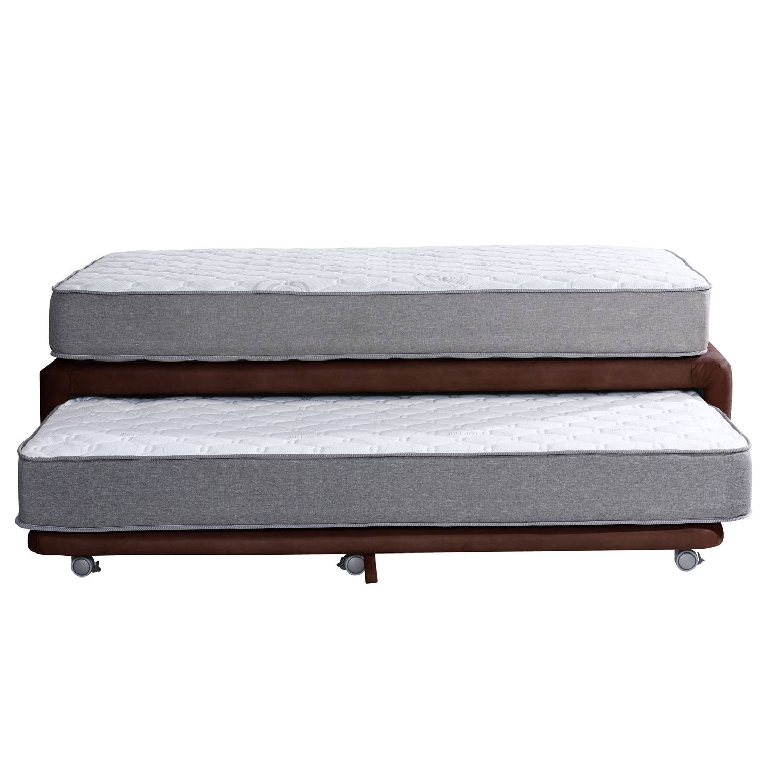 CAMA NIDO ZEN BEST CUERO CAFÉ MORO 1 1/2 PZA - 1