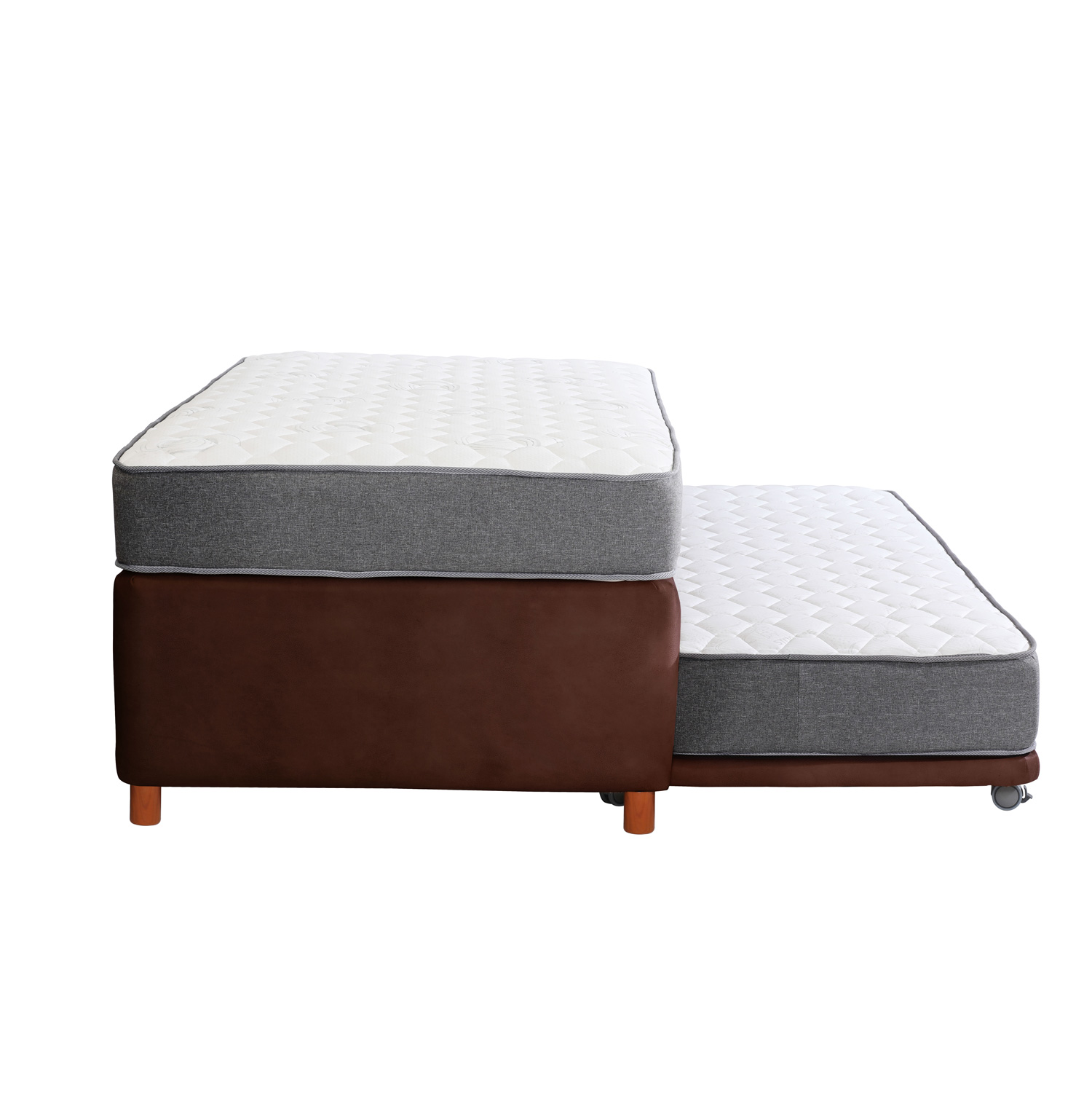 CAMA NIDO ZEN BEST CUERO CAFÉ MORO 1 1/2 PZA - 3
