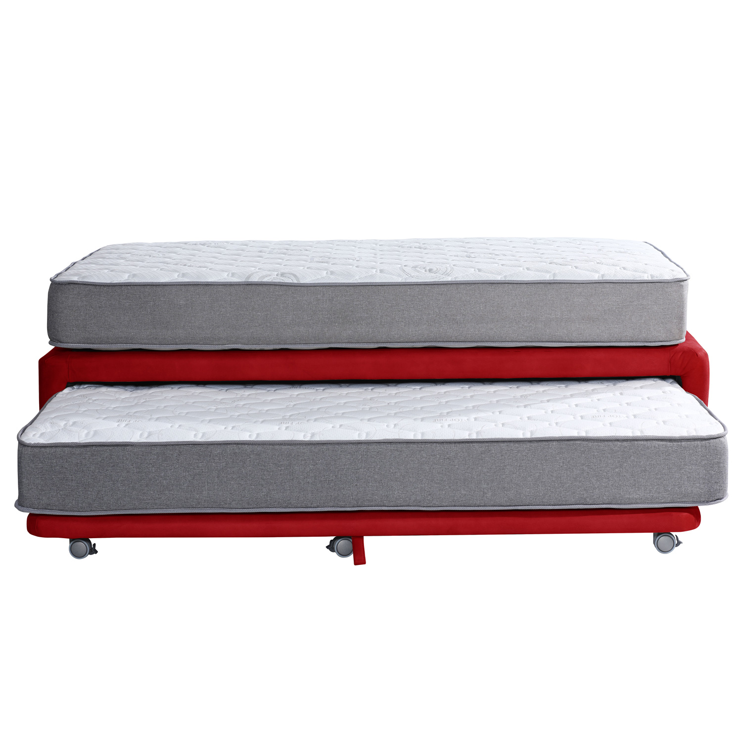 CAMA NIDO ZEN BEST CUERO ROJO 1 1/2 PZA - 1