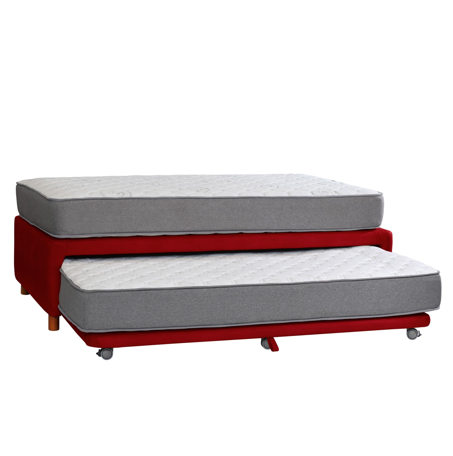 CAMA NIDO ZEN BEST CUERO ROJO 1 1/2 PZA - 2