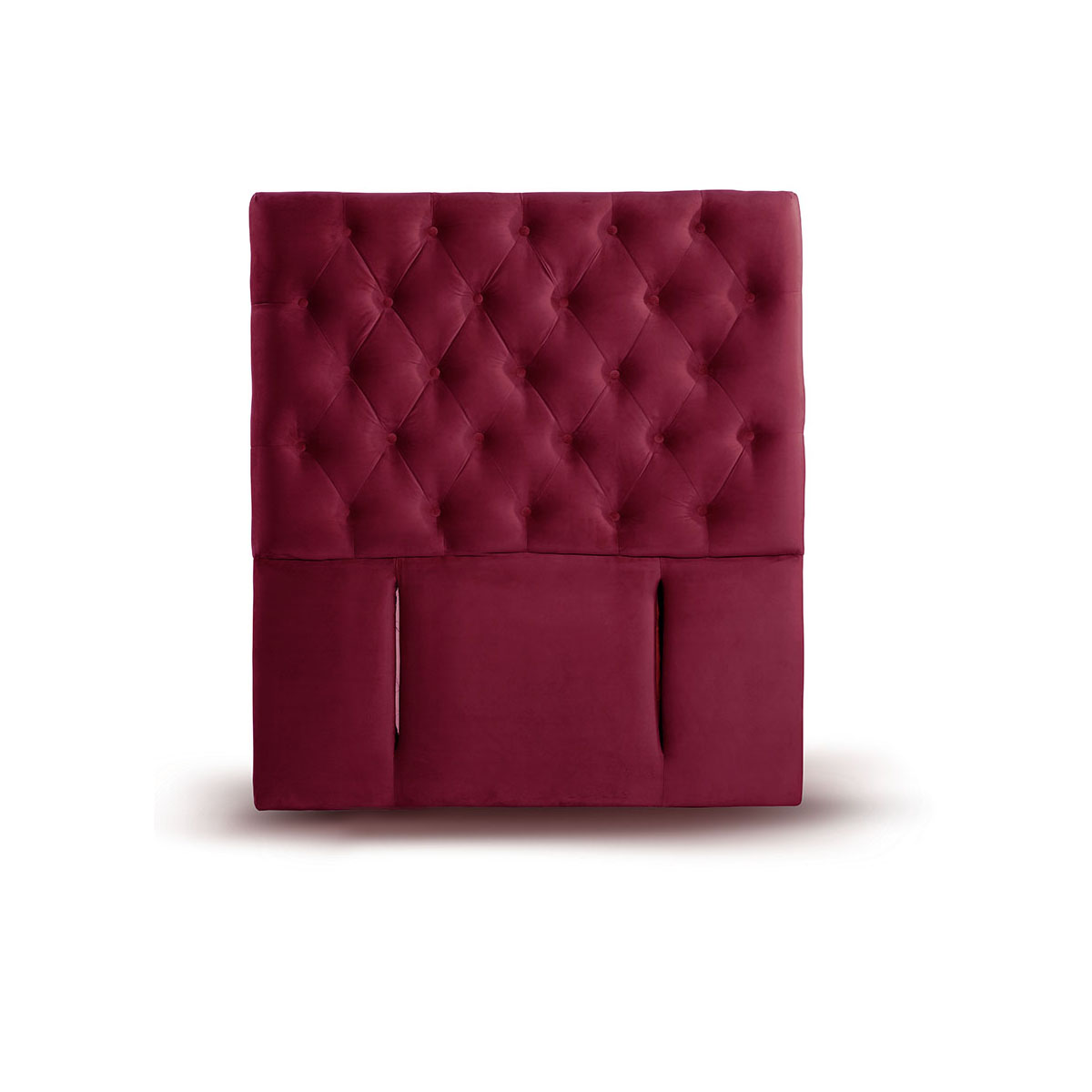 RESPALDO LATAM HOME FLORENCIA 1.5 PLAZAS MADERA TELA BURDEO - 1