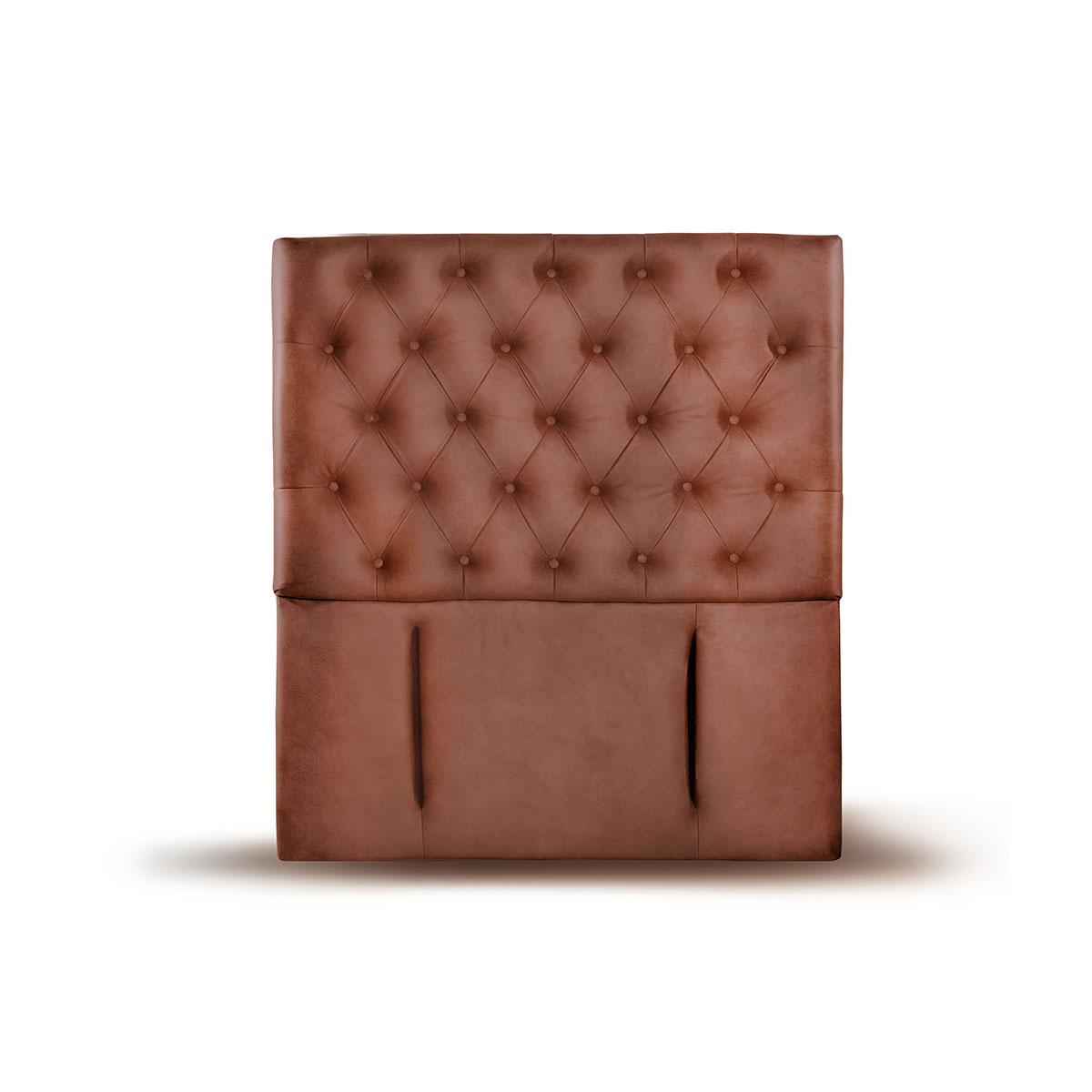 RESPALDO LATAM HOME FLORENCIA 1.5 PLAZAS MADERA CUERO CAFÉ CLARO TABACO - 1