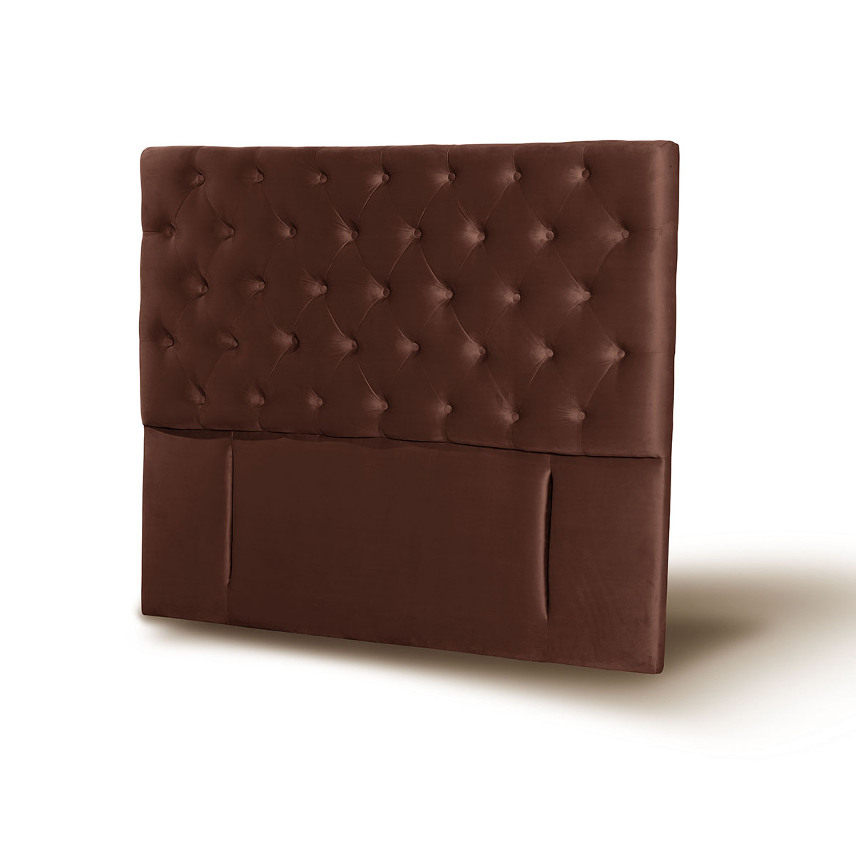 RESPALDO LATAM HOME FLORENCIA KING MADERA TELA CHOCOLATE - 2