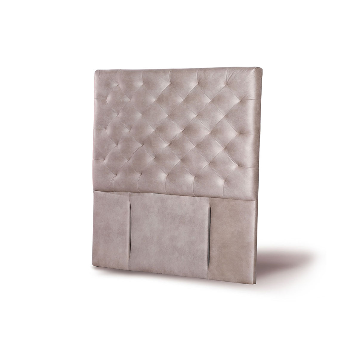 RESPALDO LATAM HOME BRESCIA 1 PLAZA MADERA CUERO GRIS - 2