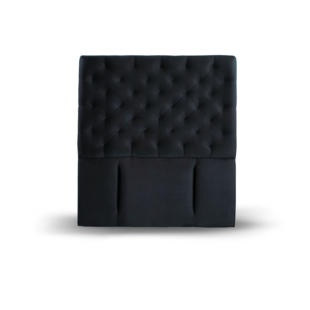 RESPALDO LATAM HOME BRESCIA 1.5 PLAZAS MADERA TELA NEGRO - 1