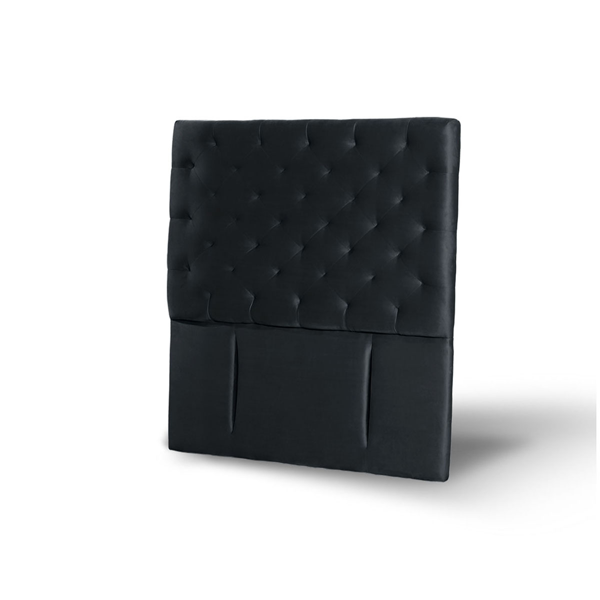 RESPALDO LATAM HOME BRESCIA 1.5 PLAZAS MADERA TELA NEGRO - 2