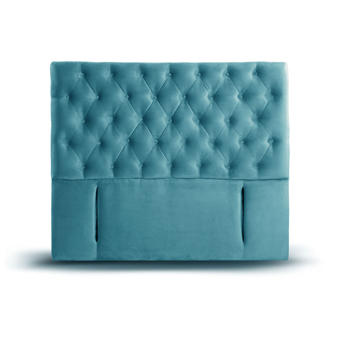 RESPALDO LATAM HOME FLORENCIA KING MADERA TELA TURQUESA - 1