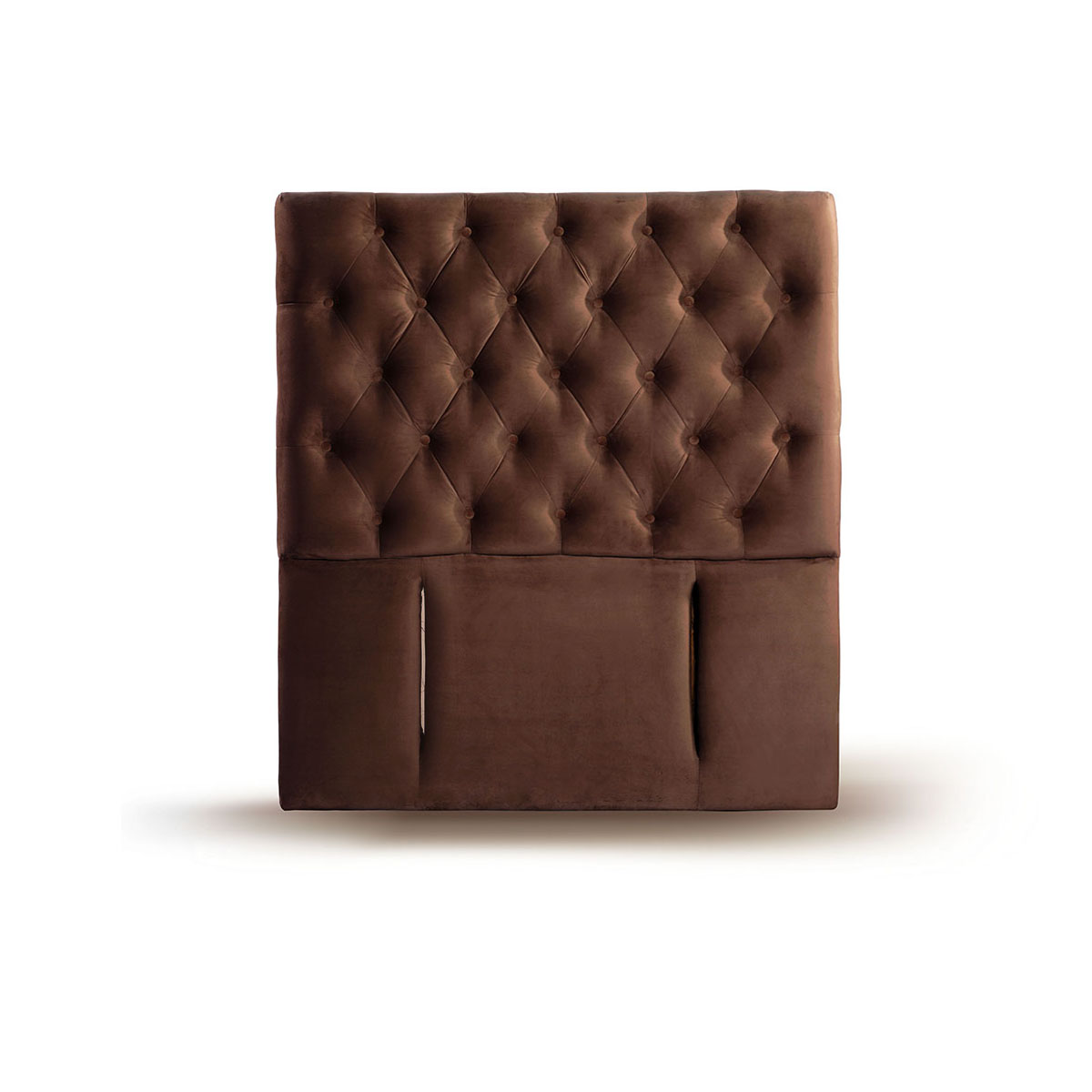 RESPALDO LATAM HOME FLORENCIA 1.5 PLAZAS MADERA TELA CHOCOLATE - 1