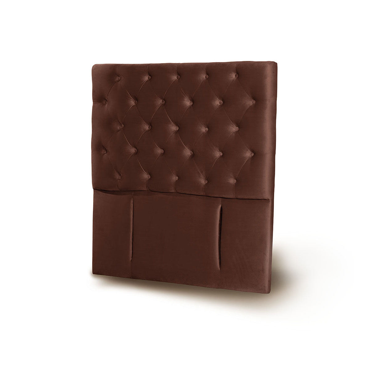 RESPALDO LATAM HOME FLORENCIA 1.5 PLAZAS MADERA TELA CHOCOLATE - 2