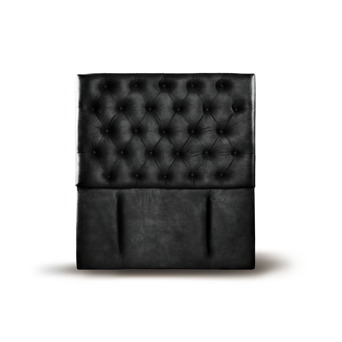 RESPALDO LATAM HOME FLORENCIA 1.5 PLAZAS MADERA CUERO NEGRO - 1
