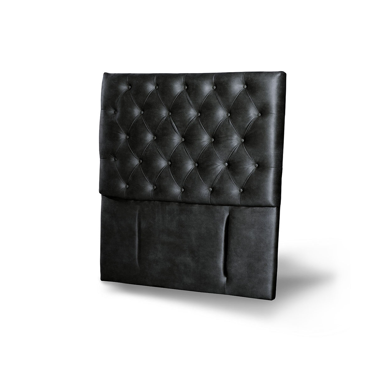 RESPALDO LATAM HOME FLORENCIA 1.5 PLAZAS MADERA CUERO NEGRO - 2