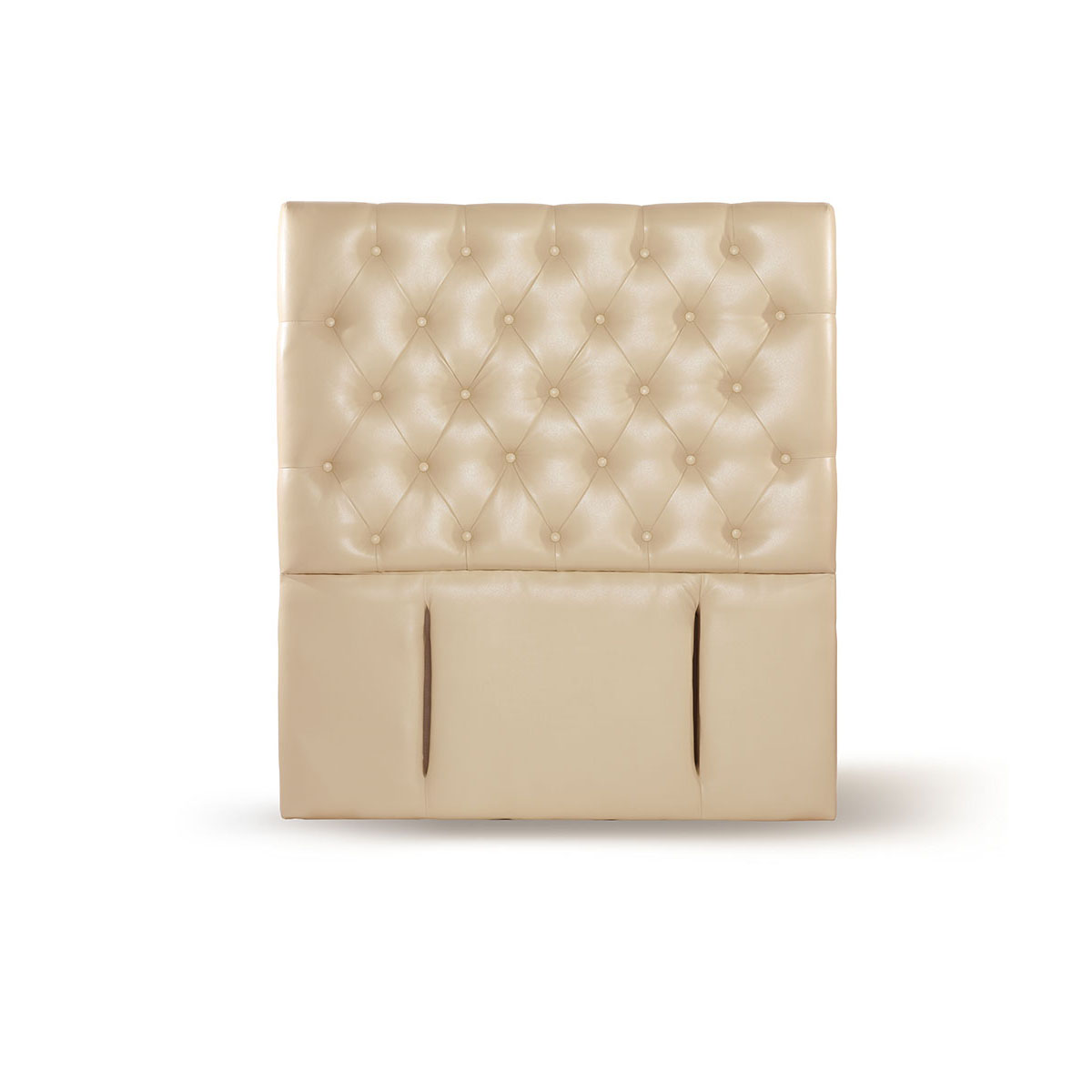 RESPALDO LATAM HOME FLORENCIA 1.5 PLAZAS MADERA PU BEIGE - 1