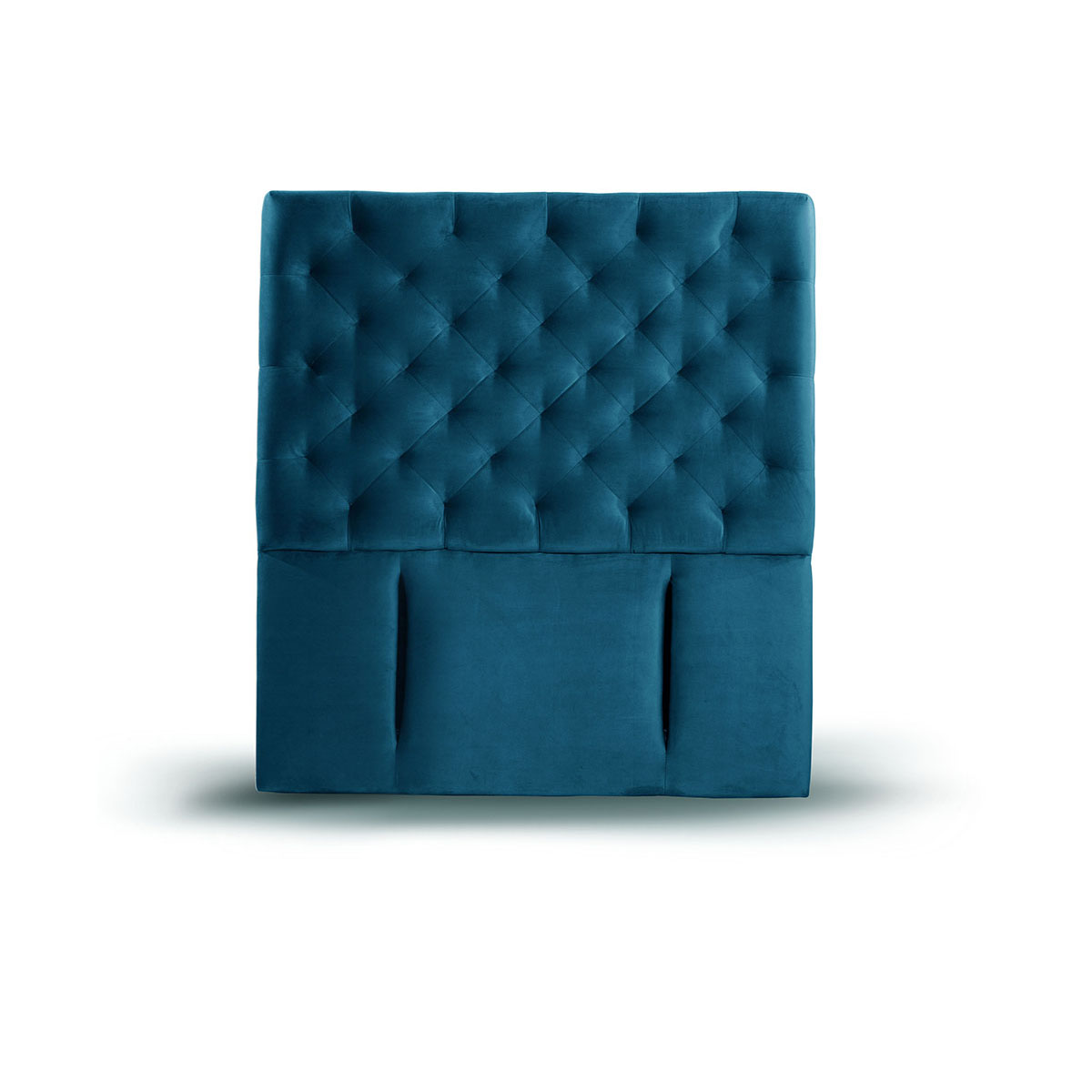 RESPALDO LATAM HOME BRESCIA 1.5 PLAZAS MADERA TELA AZUL - 1