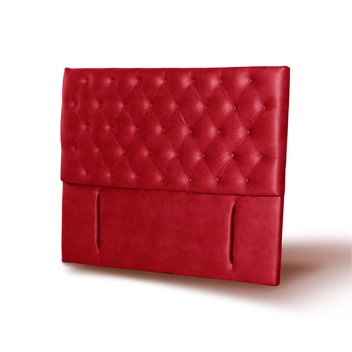 RESPALDO LATAM HOME FLORENCIA 2 PLAZAS MADERA CUERO ROJO - 2