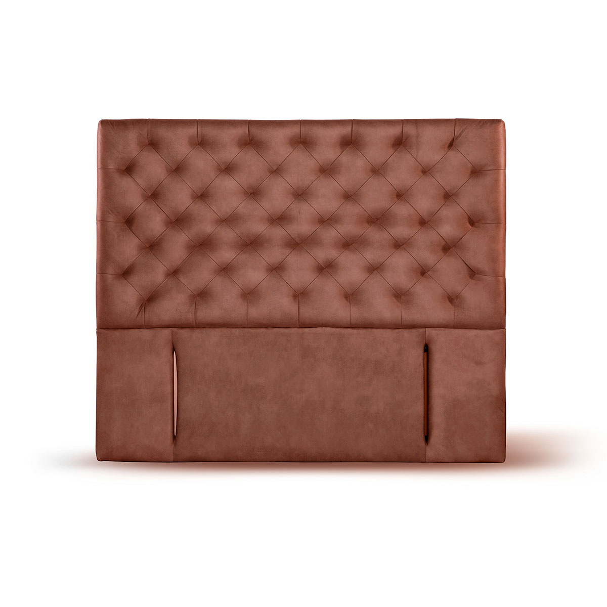 RESPALDO LATAM HOME BRESCIA 2 PLAZAS MADERA CUERO CAFÉ CLARO TABACO - 1