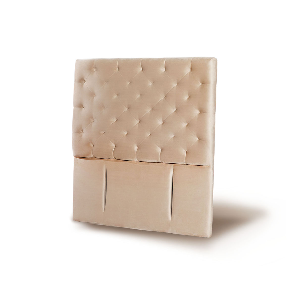 RESPALDO LATAM HOME BRESCIA 1 PLAZA MADERA TELA BEIGE - 2