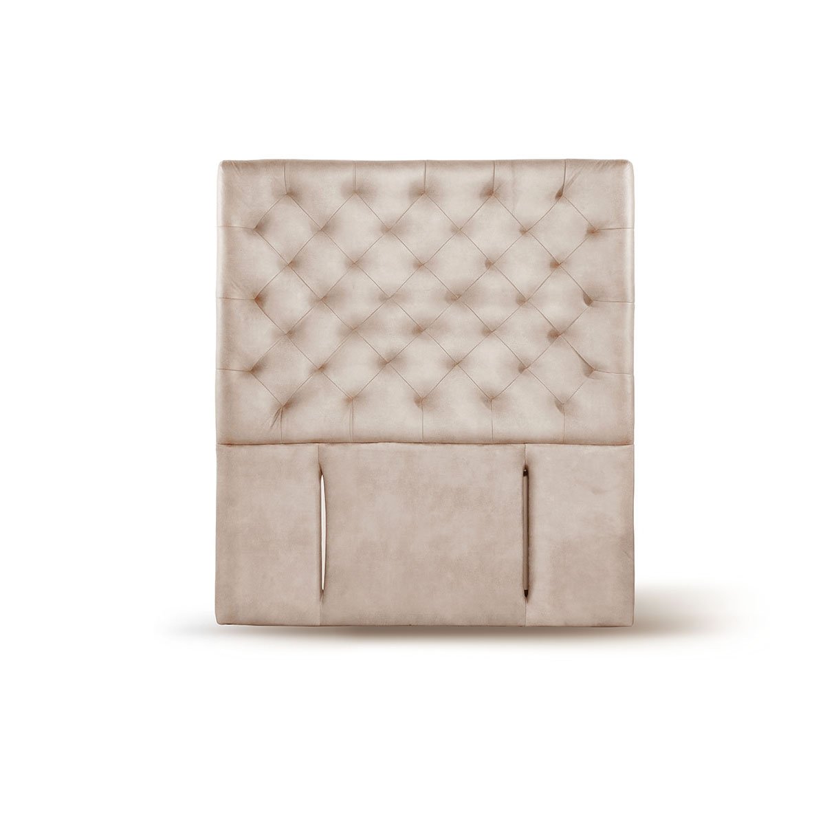 RESPALDO LATAM HOME BRESCIA 1.5 PLAZAS MADERA CUERO BEIGE - 1
