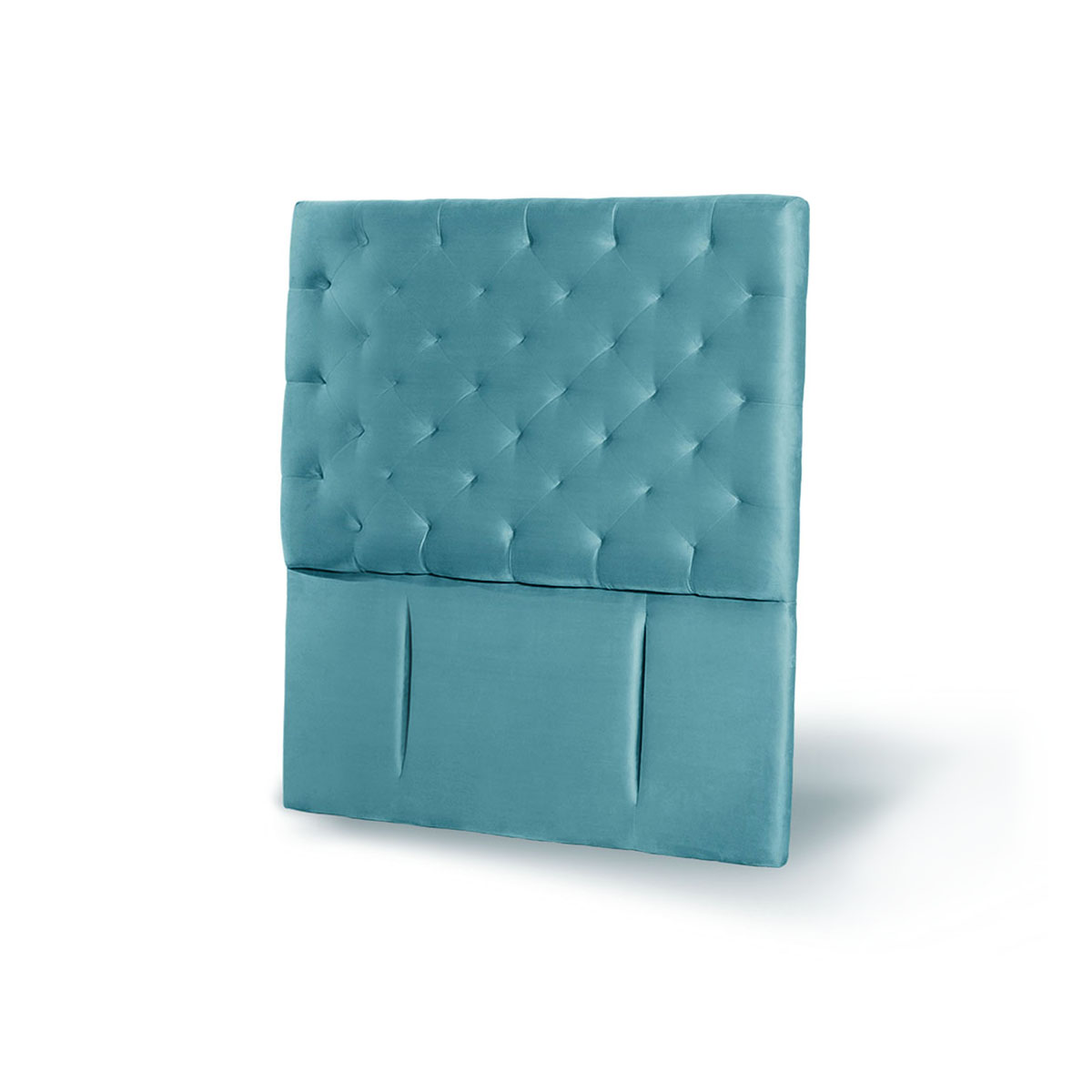 RESPALDO LATAM HOME BRESCIA 1.5 PLAZAS MADERA TELA TURQUESA - 2
