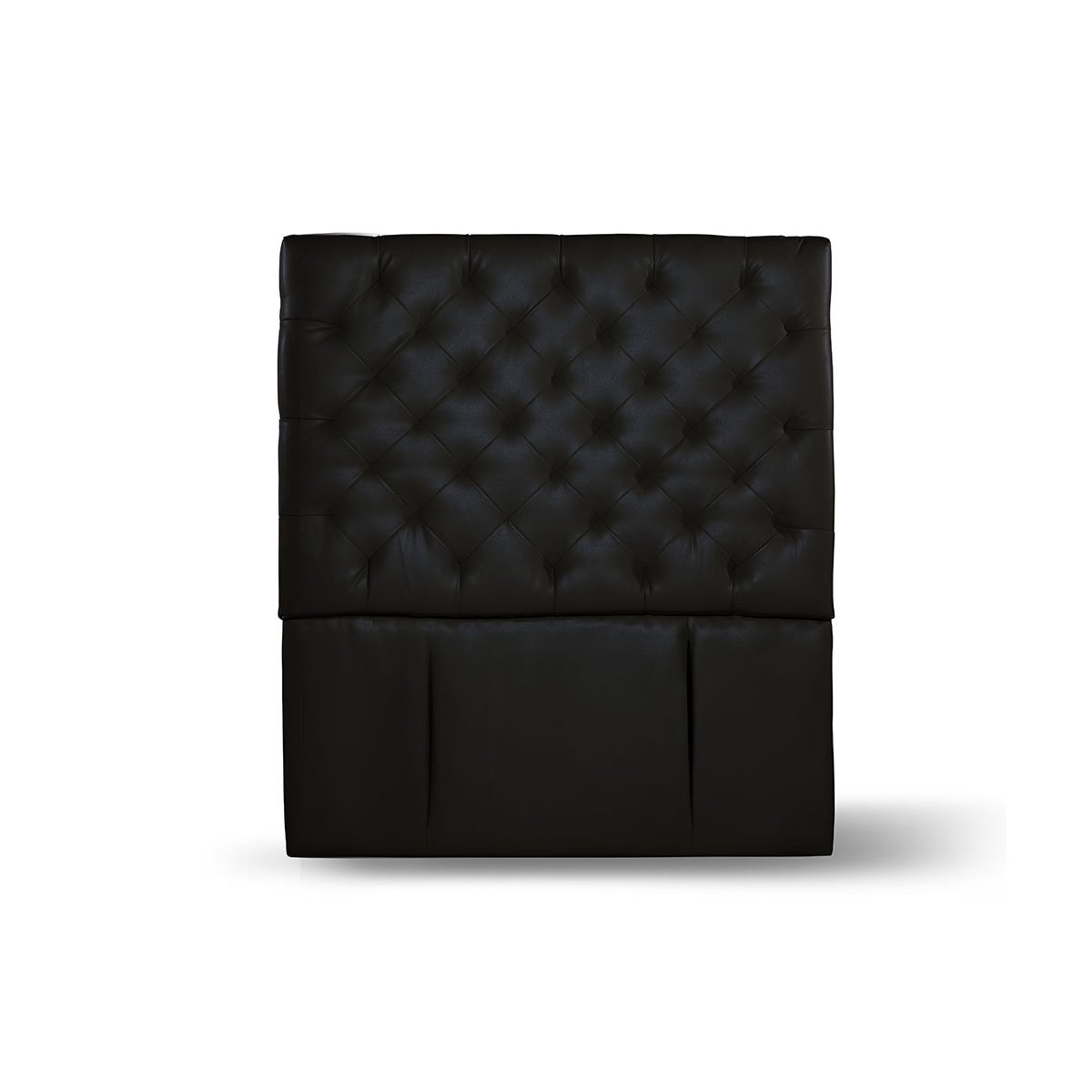 RESPALDO LATAM HOME BRESCIA 1.5 PLAZAS MADERA PU NEGRO - 1